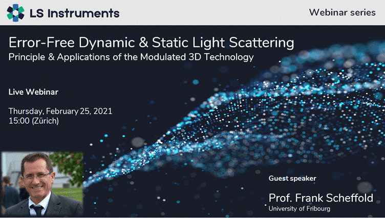 Webinar - 25 febbraio 2021 - DLS e SLS senza errori: principio e applicazioni della tecnologia Modulated 3D