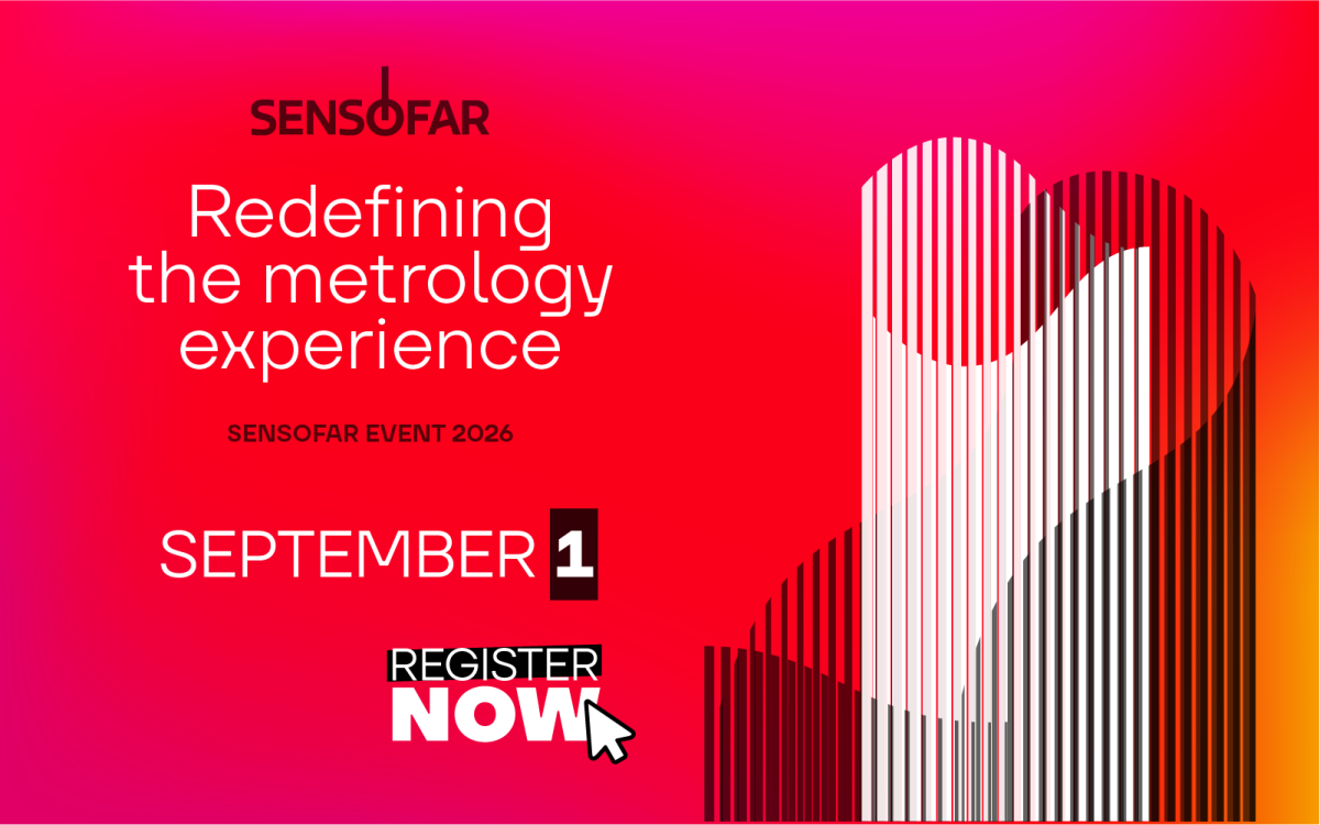 Banner Sensofar Event 2026 – “Redefining the Metrology Experience”, 1° settembre, anteprima online, Iscriviti ora