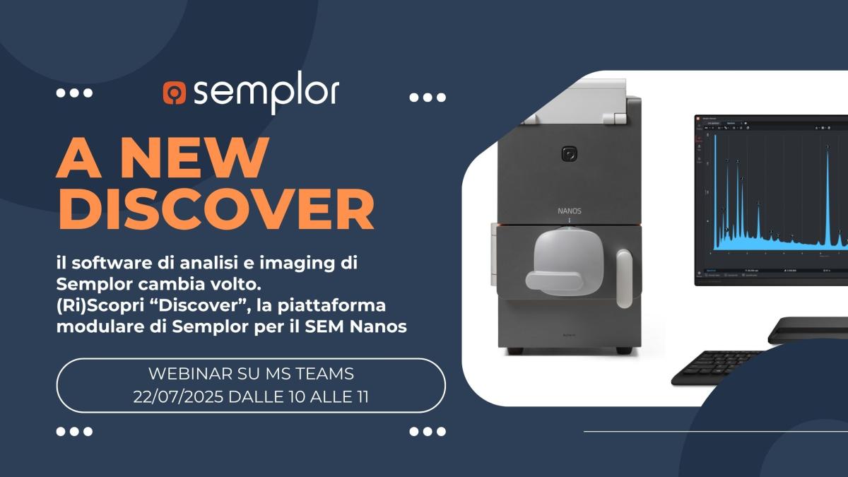 Un nuovo volto per il software Discover: webinar sulle funzionalità EDS del SEM da banco Nanos