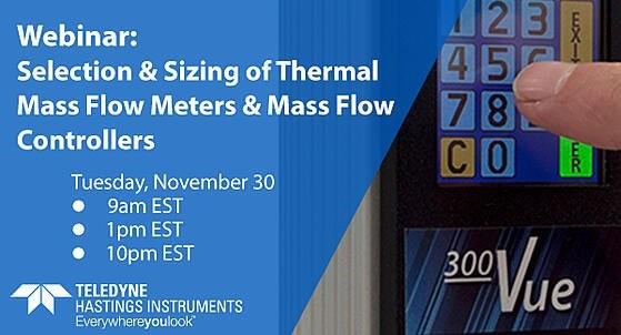 30 Nov 2021 - Webinar - Selezione e dimensionamento dei misuratori di portata massici termici e dei regolatori di portata massici