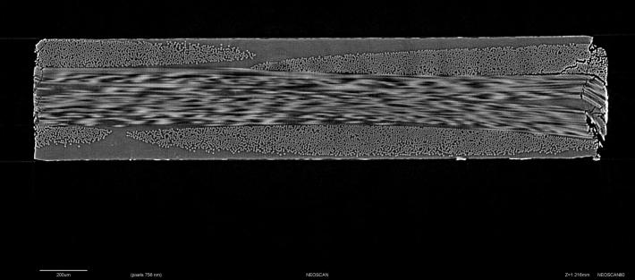 Zoom su fibra di carbonio