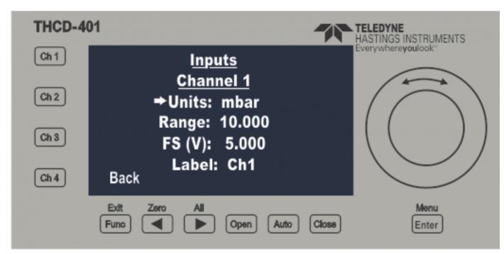 Inputs Screen