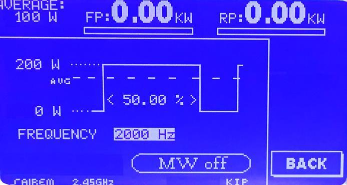 Impostazione dell&#039;impulso tramite il display digitale