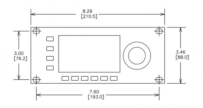 Disegno con dimensioni - Vista frontale