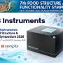 SEE Srl and LS Instruments at Food Structure & Functionality Symposium 2026 in Grado, featuring DWS RheoLab optical rheometer and Semplor NANOS desktop SEM.